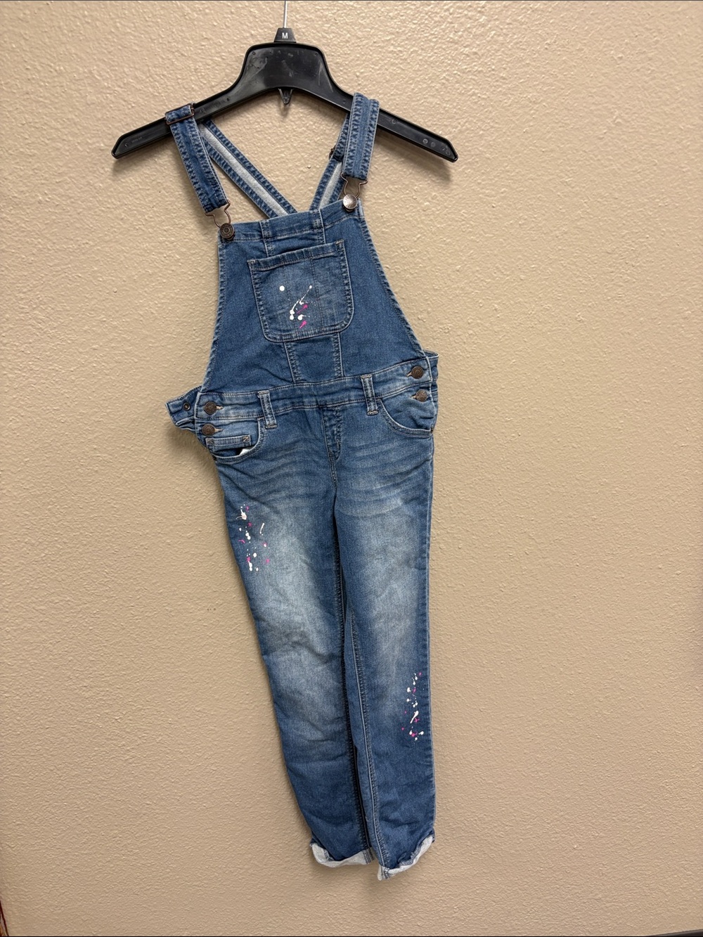 Justice juniors Light Blue Denim Overalls with Back Pocket Stitching